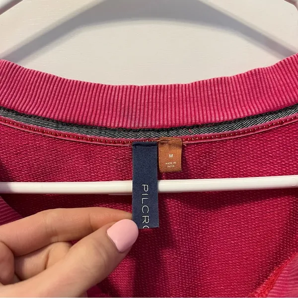Pilcro Pink Oversized Split-Hem Tunic Top Shirt Sweatshirt - Image 6