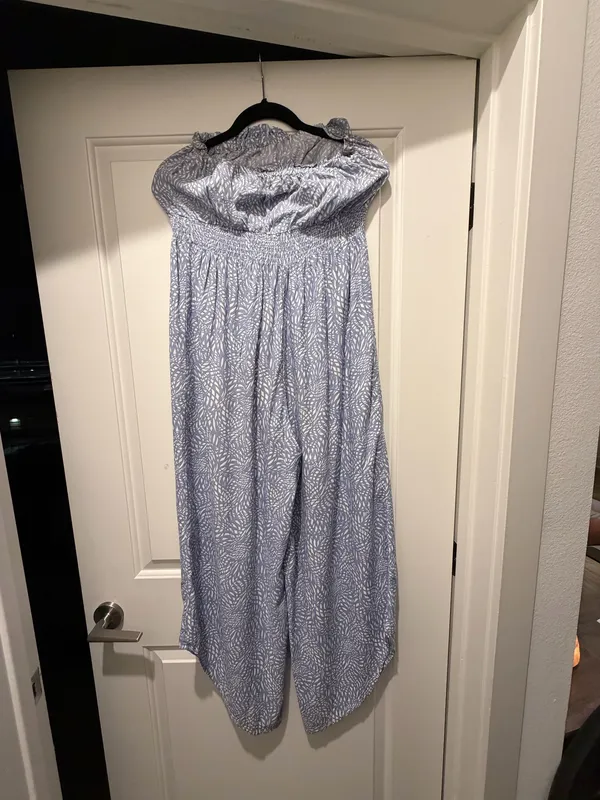 Blue and white jumpsuit Size M - Image 4