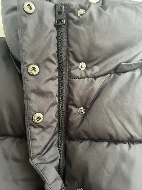 Sebby Women’s Black Cropped Oversized Puffer Jacket Size L - Image 8