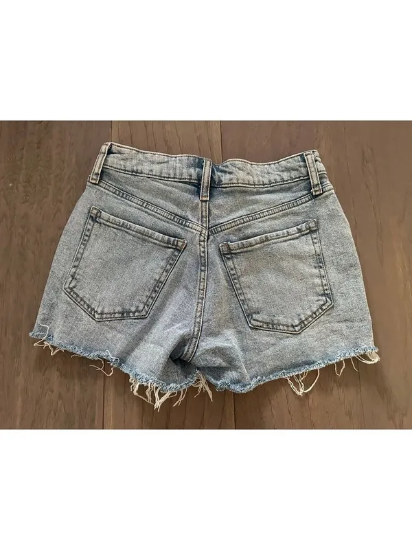 Old Navy OG Straight Blue Jean Shorts Size 0 - Image 4