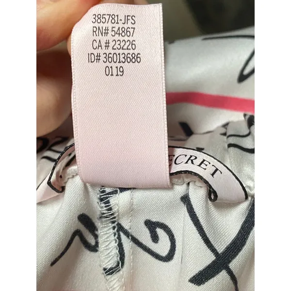 Victoria’s Secret Satin Pajama Pants Large | Spell Out Sleepwear Lounge Comfort - Image 5