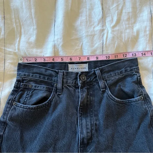 SLVRLAKE Denim London Black Straight Leg Jeans 26 - Image 4