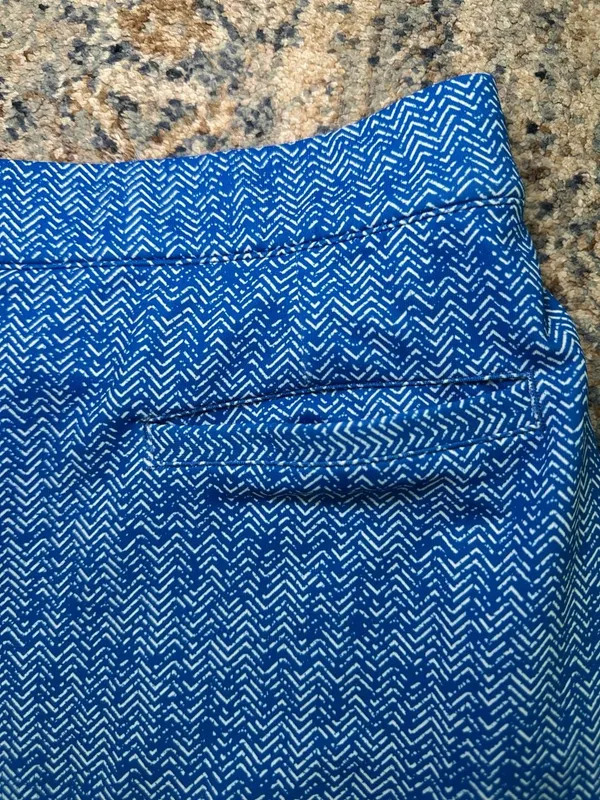 Peter Millar Blue Herringbone Print UPF 50+ Golf Skort Skirt - Image 5