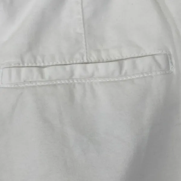 H&M LOGG White Cotton Casual Chino Cuffed Shorts Womens 6 - Image 6