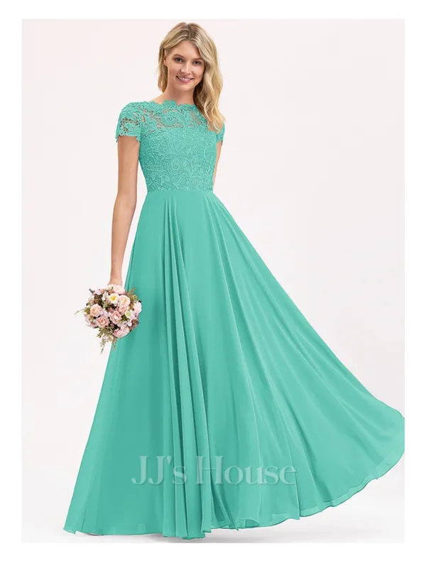 JJs House Estelle bridesmaid Dress Lace Bodice in Spa (Aqua blue/green) (206482) - Image 3