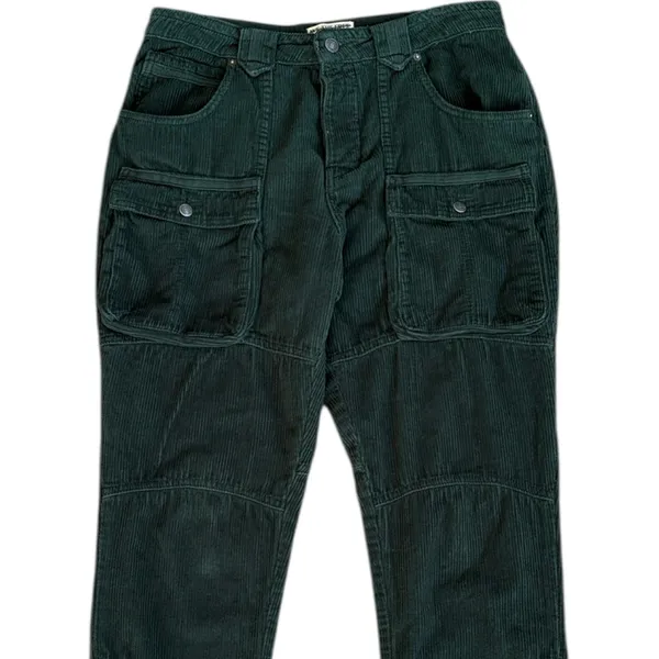 EUC Free People London Calling Moto Corduroy Pants Pine Green Size 29 - Image 4