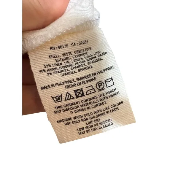 NWT Anthropologie White Cargo Pants NWT Sz. 27 - Image 5