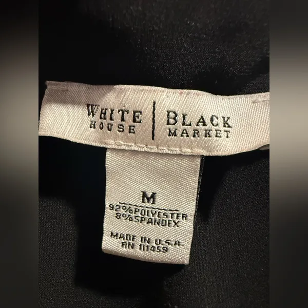 White House Black Market Black Tunic with White Trim Size‎ M - Image 3
