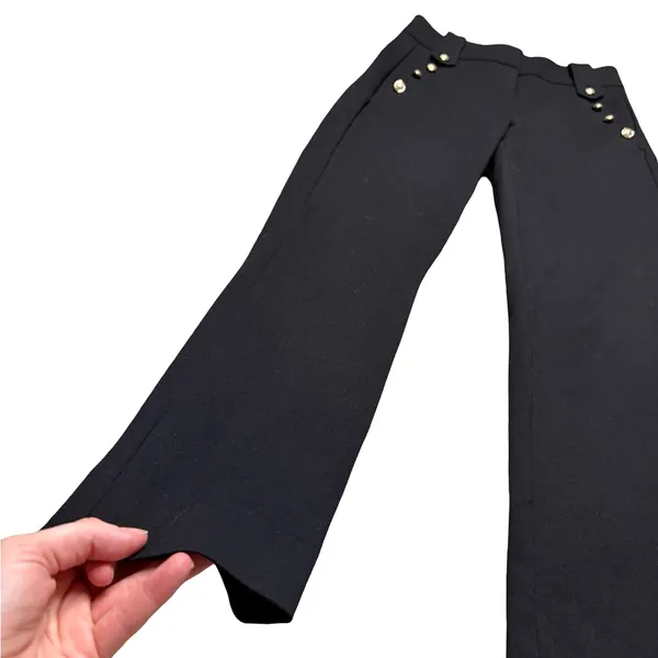 👖✨ Quince Ultra-Stretch‎ Ponte Mariner Pants XS Black Straight Leg ✨👖 - Image 3