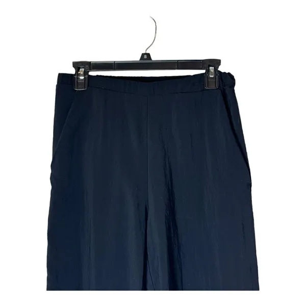 Maje Pants Women‎ Small Black Lightweight Elastic Waist Wide Leg Cropped Trouser - Image 3