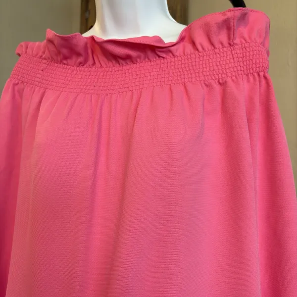 Tuckernuck Pink Off the Shoulder‎ Marguerite Blouse Ruffle Collar Women's Sz XS - Image 6