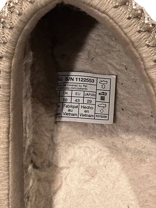 UGG Tazz Mustard Seed Size 12 Platform Slippers - Beige Pre-Owned - Image 3