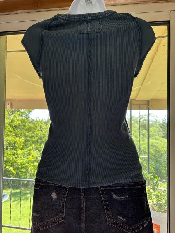 We The Free Turquoise Fitted Top - Image 3