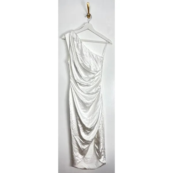 ELLIATT Cassini One-Shoulder Dress in Ivory Size X-Small - Image 4