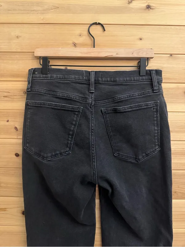 Madewell 29/8 Black Mid Rise Kick Out Jeans Casual Gothic School Bootcut - Image 5