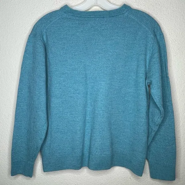 Hart Schaffner‎ Marx Merino Wool Sweater Blue Size XL - Image 5