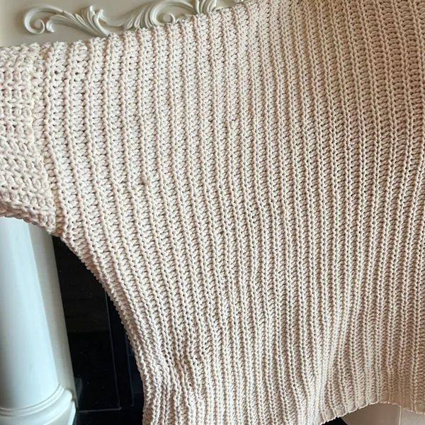 Chunky Knit Sweater Roomy Comfy Crochet Womens One Size - Image 13