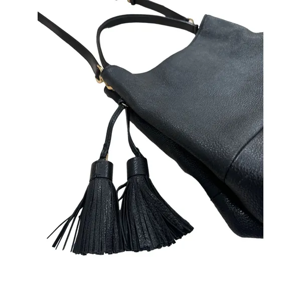 Michael Kors black AUTHENTIC purse handbag shoulder bag pebble SKU 2524 - Image 2