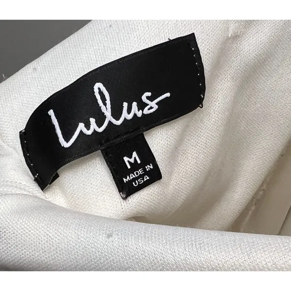 Lulus Believe In Love White Backless Skater Dress Women M Strappy Open Back - Image 4