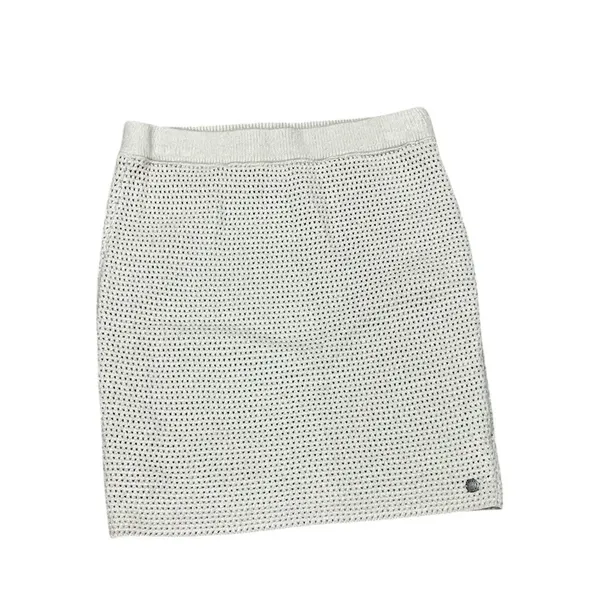 Roxy Women's Beige Crochet-Style Mini Skirt Size S Summer Casual - Image 3