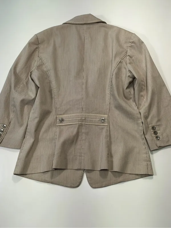 White House Black Market Taupe Blazer with Notch Lapel Size 8 - Image 7