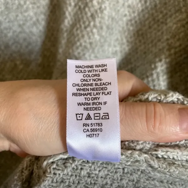 *Maurices Gray Marbled Knit Waffle Knit Cowl Neck Long Sleeve Sweater #QB - Image 4