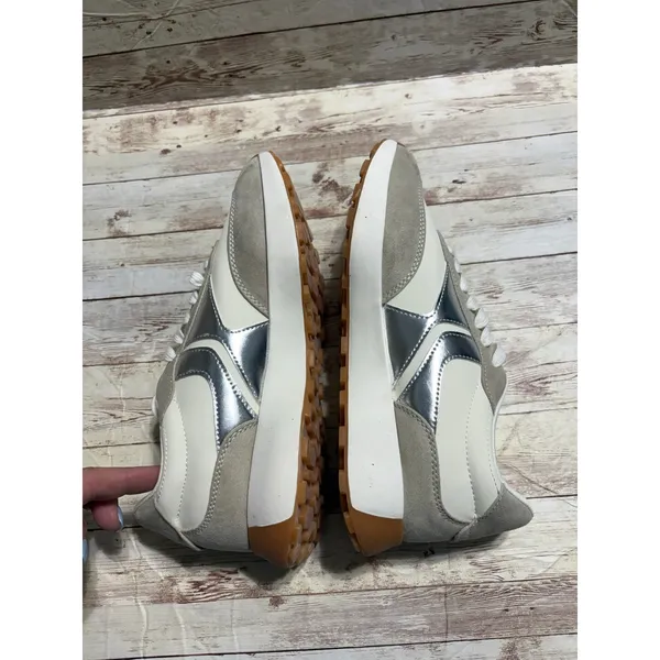 Steve Madden Kendrix Athetic-Fit Jogger Sneakers Women's SZ 11 Silver Taupe NWT - Image 7