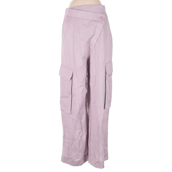 NWT Zara Lilac Crossover Asymmetric Cargo Pants Utility Pastel Minimalist Y2K - Image 2