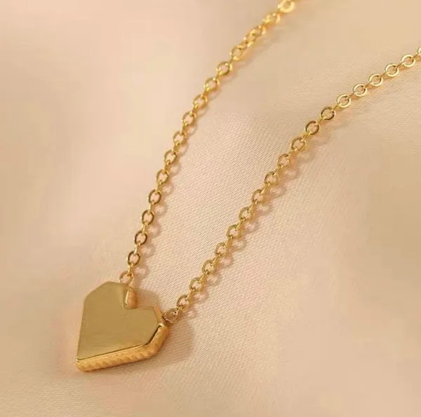 18K Gold Plated Red Heart Pendant Necklace for Women - Image 4