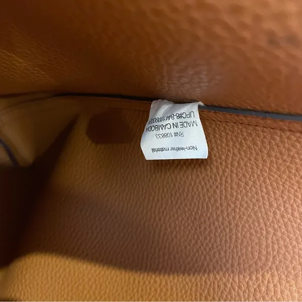 Maroon/Brown Faux Leather Bag - Image 2