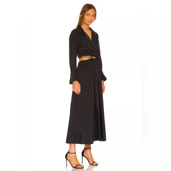 Young Fabulous & Broke YFB Derby Cutout Midi Brown Shirtdress‎ Dress Size Small - Image 15