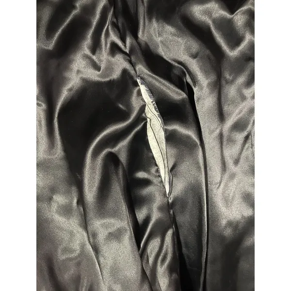 Images By Damselle Black‎ Leather Coat Vintage Women's Sz XL -200 - Image 4