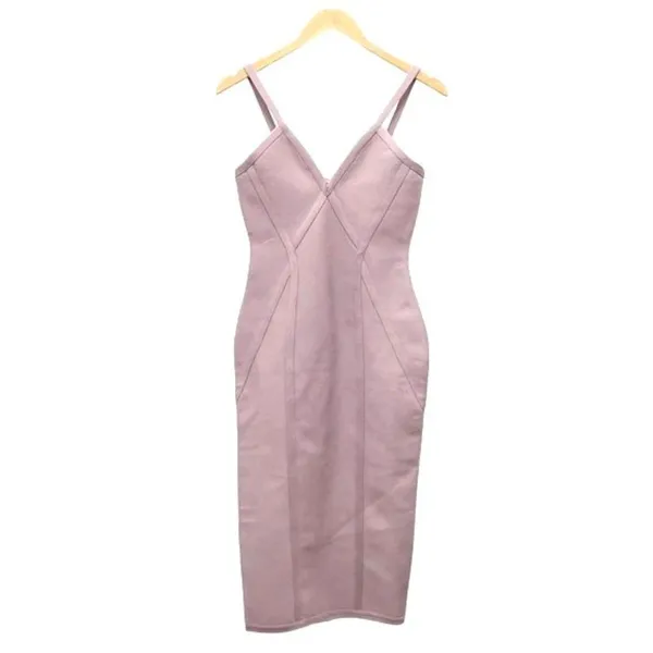 ASOS NWT The Girlcode Bandage V Neck Bodycon Midi Dress Lilac Mauve Women’s Size 6 - Image 13