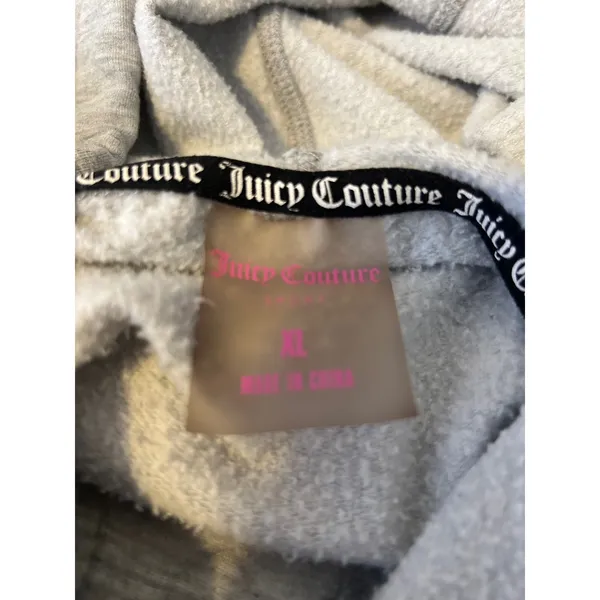 Juicy Couture Sport Hoodie XL Embossed Logo Thumbholes - Image 4
