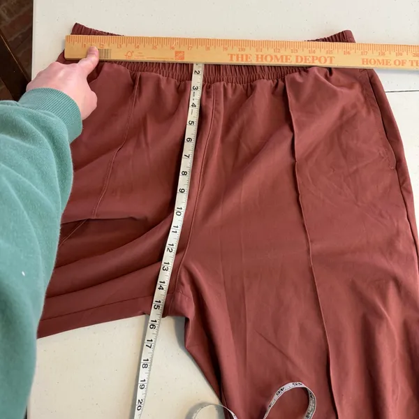 Abercrombie & Fitch Traveler Track Pants High Rise Wide Leg Rose Pink size large - Image 7