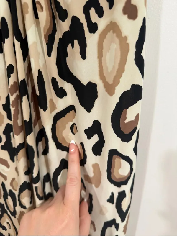 Ambrielle Leopard-Print Slip Dress in Beige, Brown & Black - Image 4