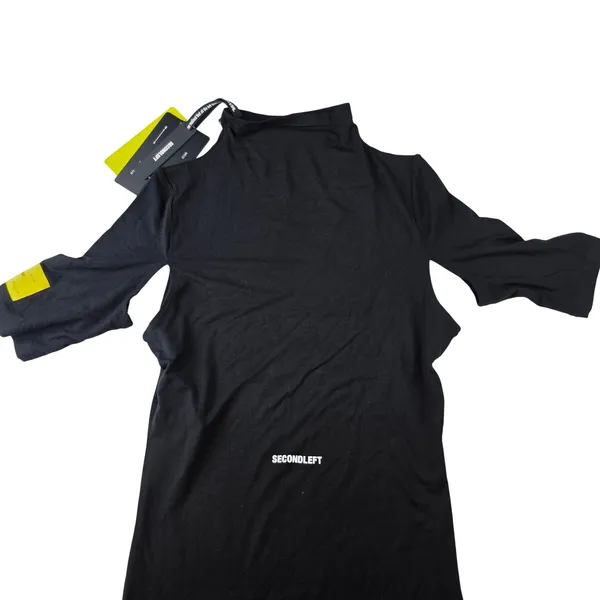 Secondleft NWT S1 Cut Out Dress Short Black Mock Neck Streetwear Size Medium - Image 11