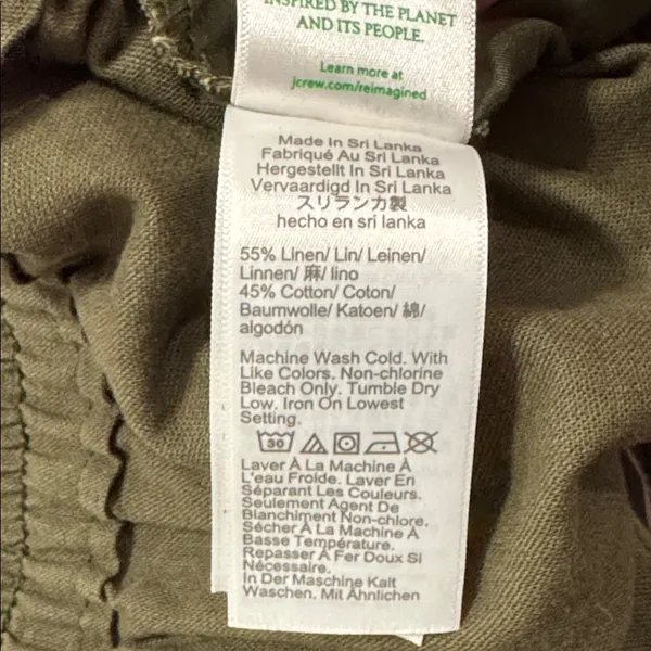 J.Crew Factory Linen Blend Utility Jogger Pants/Chinos Drawstring Waistband 12 - Image 13