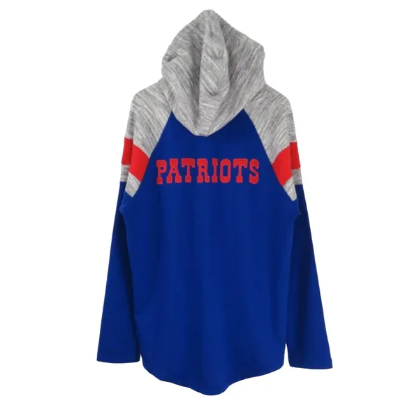NFL Team Apparel Women's New England Patriots Football Hoodie Sweatshirt Medium - Image 2