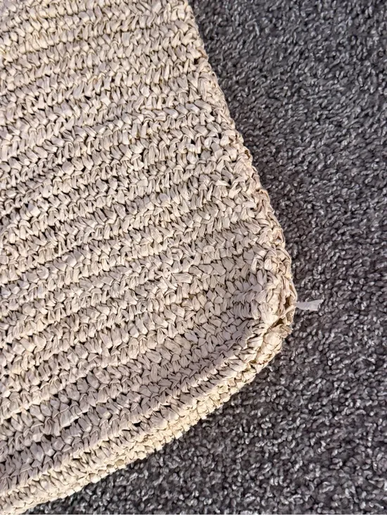J.Crew Paper Raffia Woven Tote Bag Natural Beige Large Beach Shopper - Image 10