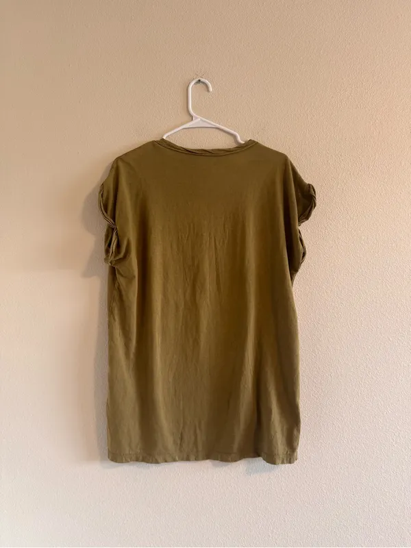 aerie Olive Short Sleeve Henley with Pocket - Image 3