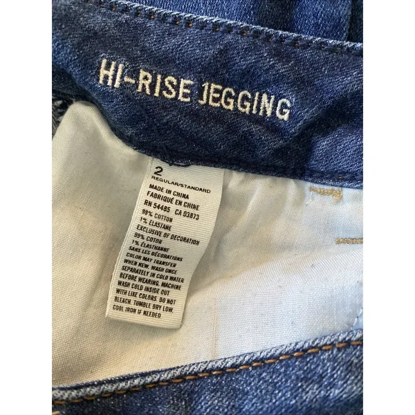 American Eagle Hi-Rise Jegging Womens Size 2 Blue Distressed Ripped Denim Cotton - Image 11