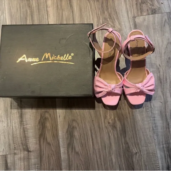 Anne Michelle Elegant Pink Bow High Heels - Image 7