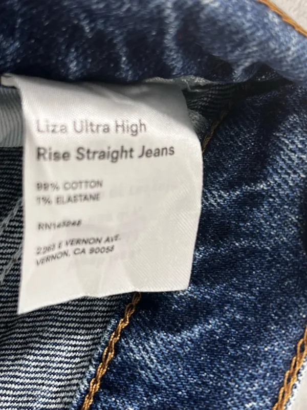 Reformation High-Rise Straight Leg Jeans - Blue 099 - Image 9