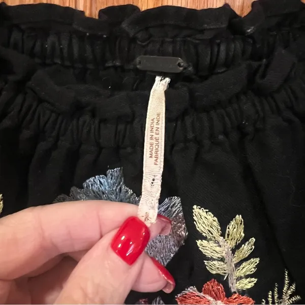 Free People Fleur‎ Du Jour Floral Embroidered Off-the-Shoulder Mini Dress Small - Image 12