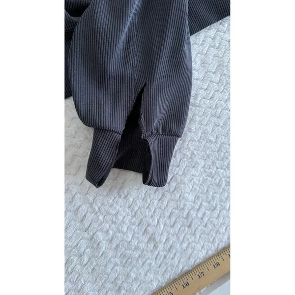 Lululemon Ribbed Softstreme Long Sleeve Crewneck Pullover Black Size 10 LW3GLAS - Image 3