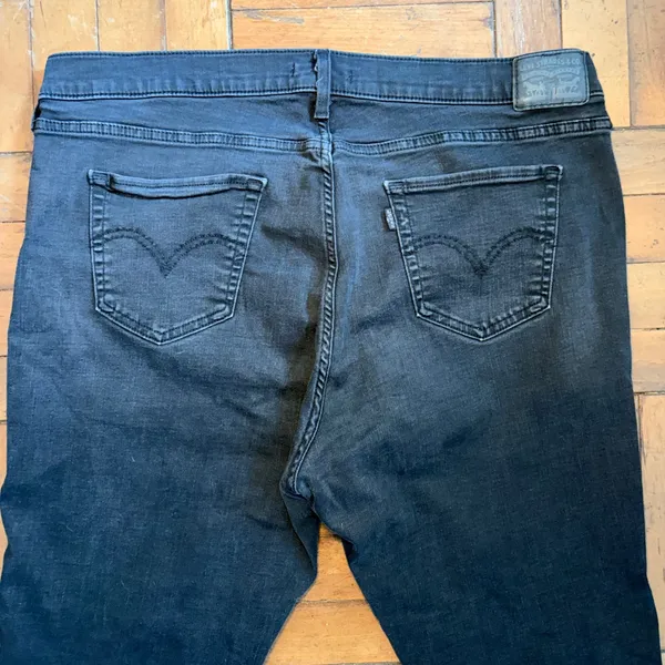 Levis Classic Straight‎ Leg Jeans Womens 20W M Black Denim Pants - Image 11