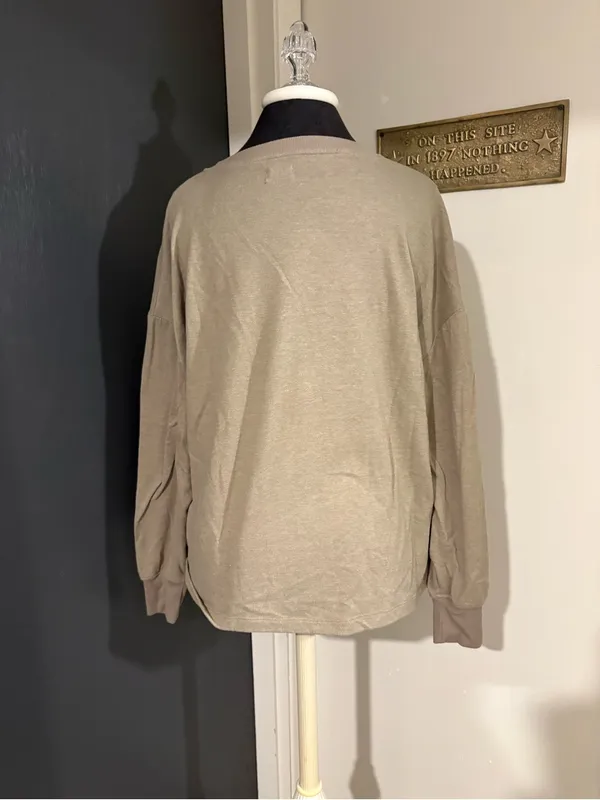Urban Outfitters Out From Under Long-Sleeve Henley Fleece Shirt with Snap Front - Image 3