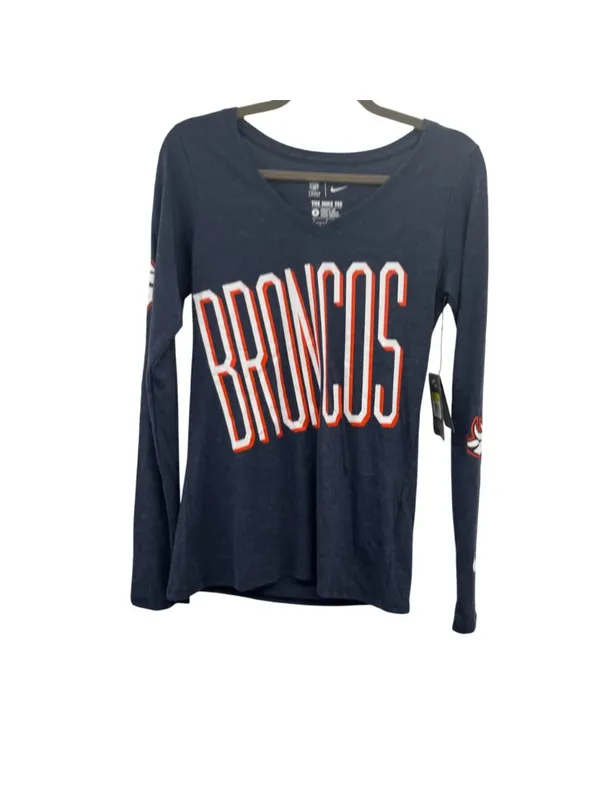 NEW Nike Denver Broncos Womens Long Sleeve Tee Small Navy NFL - Image 16