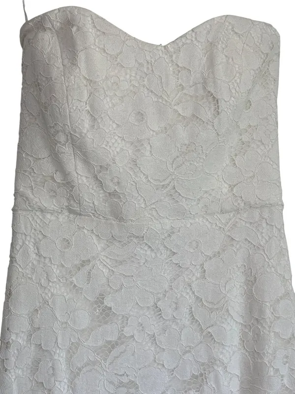 Bardot Kayleigh Midi Dress in White 2 New Womens Lace Strapless - Image 5